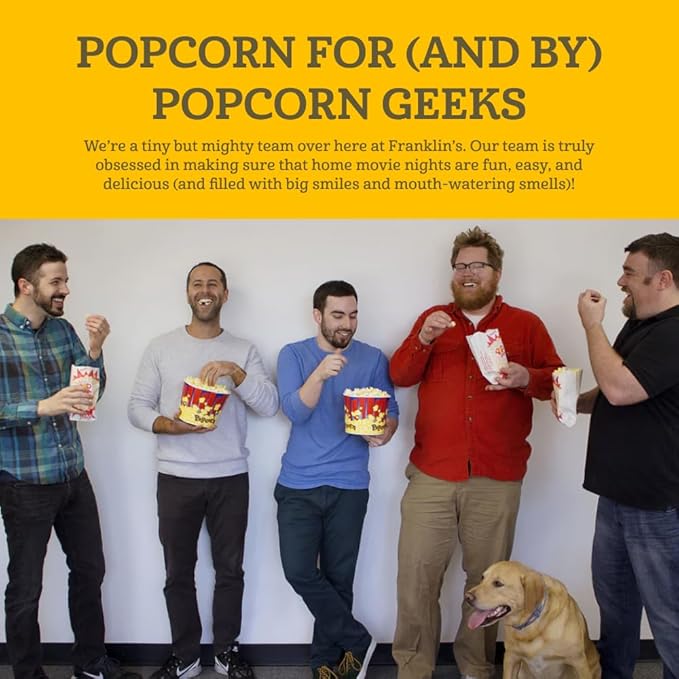 Franklin's Gourmet Popcorn Classic Unpopped Popcorn Kernels, 2 Pack of 28oz. Tub