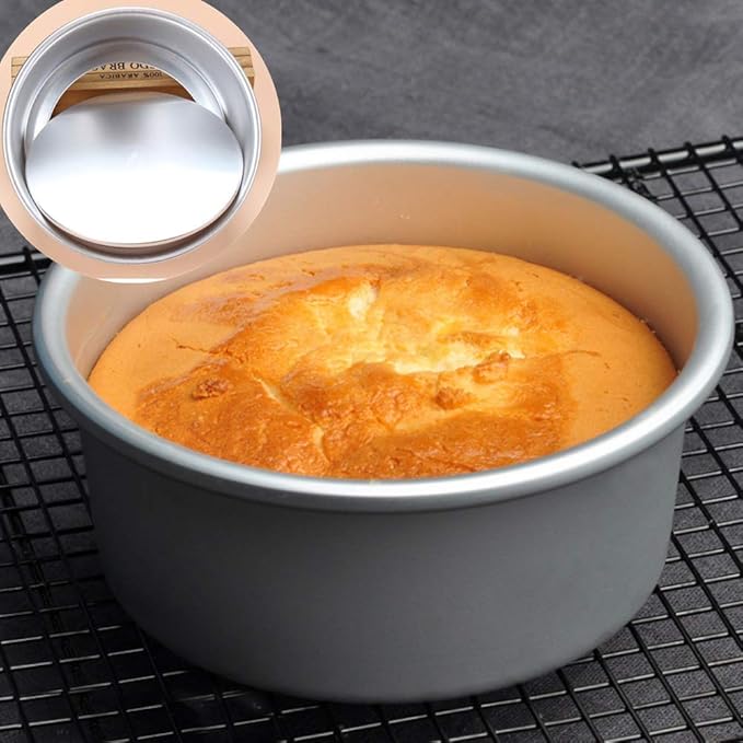 Cake Tin， Non-Stick Cake Mould, Baking ToolsBaking Mold,Cake Mould,Baking 2pcs 8inch Alloy Cake Pan Round Cake Mold Tray Non-Stick Baking Mould with Removable Bottom for Chirtmas Party Pans (Color : P