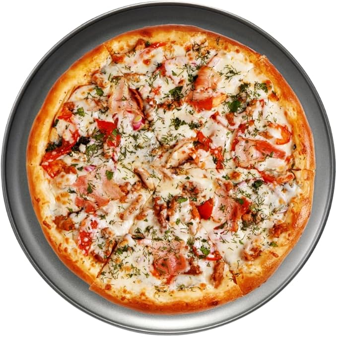 16-Inch Non-Stick Pizza Pan – Large Round Carbon Steel Bakeware for Crispy Crust – Oven-Safe, Easy-Clean Pizza Tray – Ideal for Frozen, Homemade, Flatbread & Thin Crust Pizzas
