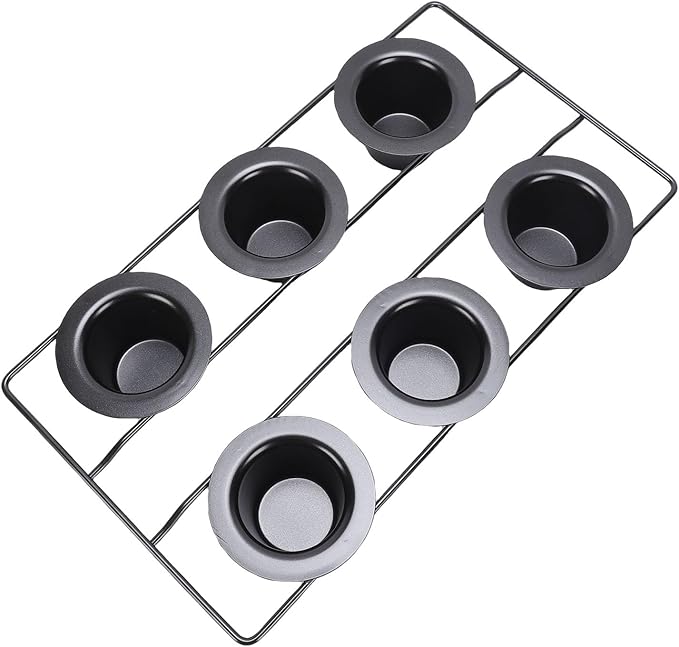 Pomya Professional 6 Cup Popover Pan, Carbon Steel | Non Stick Bakeware for Muffins, Cupcakes, Popovers, Easy & Dishwasher Safe