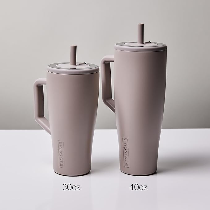 BrüMate Era 40oz Tumbler with 100% Leakproof Straw Lid | Insulated Stainless Steel Water Bottle with Handle | Flexible SoftSip Straw | Cup-Holder Friendly for Travel | BPA-Free (Vibe Check)