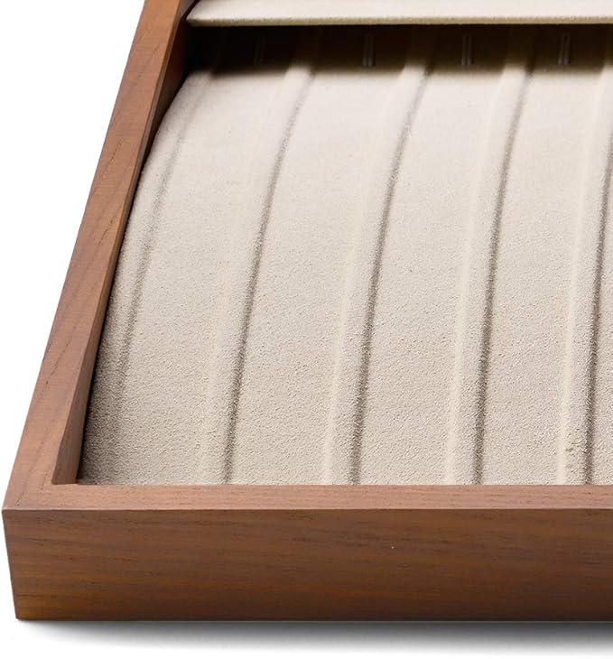 Oirlv Wood 13 Grids Necklace/Bracelet/Pendant Display Tray Jewelry Drawer Organizer Stackable Jewelry Trays (Creamy-white)