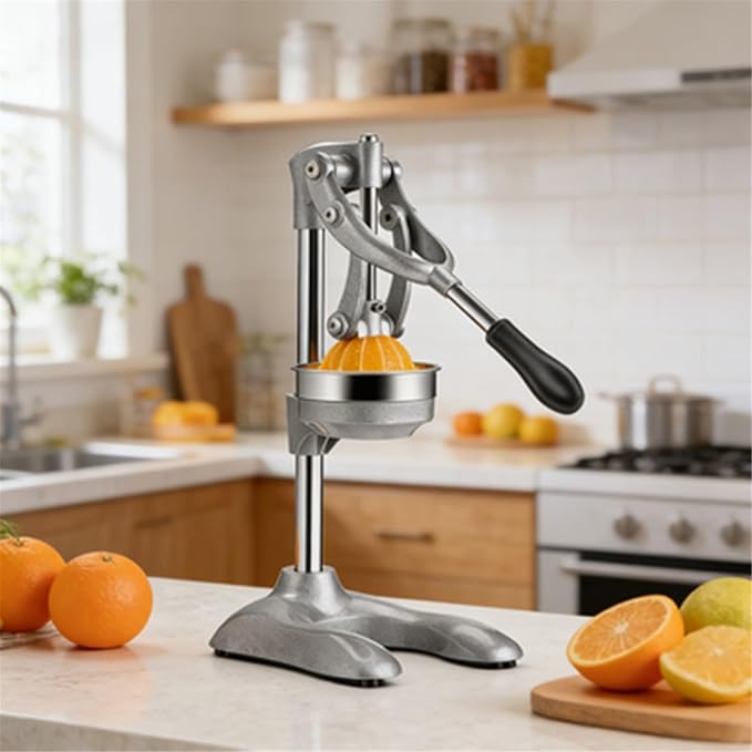 Cast Iron Juicer Commercial Grade Manual Citrus Juicer Heavy Duty Stainless Steel for Oranges Lemons Spout ﻿ Heavy Duty Hand Juicer Press