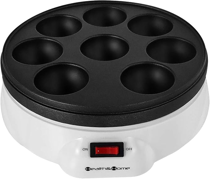 Health and Home Electric Japanese Takoyaki Octopus Pan 8- Balls,Cake Pops Maker With Nonstick Coating,dessert,Maker Danish Aebleskiver and Ebelskiver Maker
