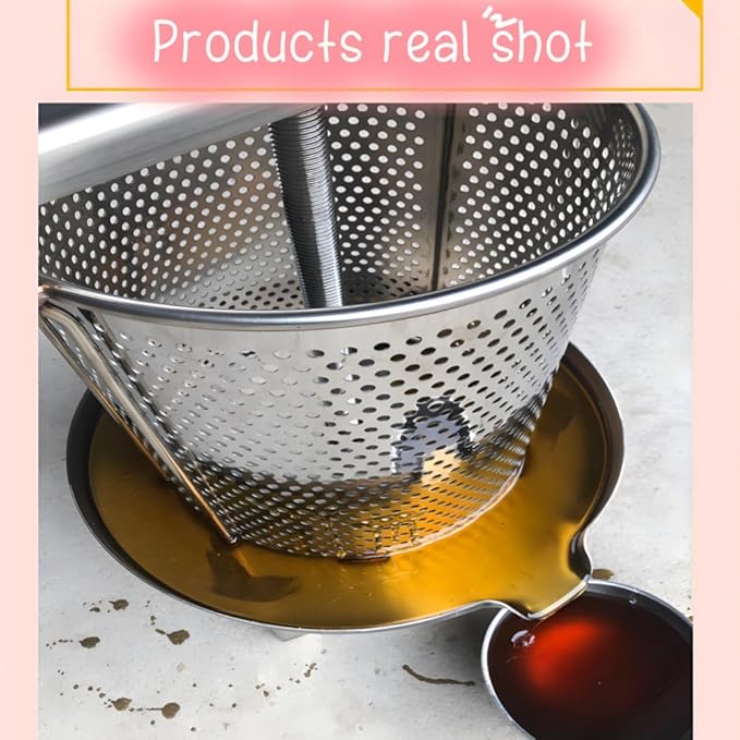 Mesh Honey Press Machine Presser Beeswax Extractor Fruit Honey Presser Honey Extractor Stainless Steel Mesh Honey Extractor for Home Beekeeping, Efficient Separation of Beeswax and Honey