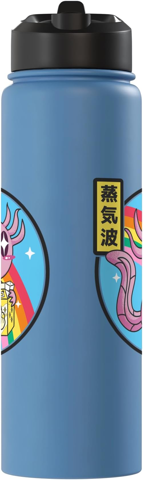 Axolotl Banana Milk Carton Kawaii Retro Rainbow Anime Stainless Steel Insulated Water Bottle