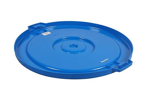 PLASTIC PRINCE Round Trash Can Lid, Compatible with 32 Gallon Wastebasket Garbage Can, Blue Plastic