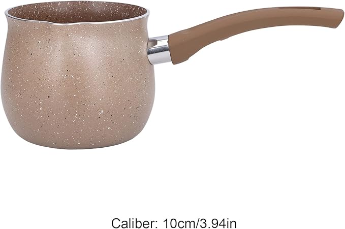 Mini Saucepan, Nonstick Butter Warmer Multi Milk Pot Stockpot Practical Small Melting Pot with Handle Pour Spouts