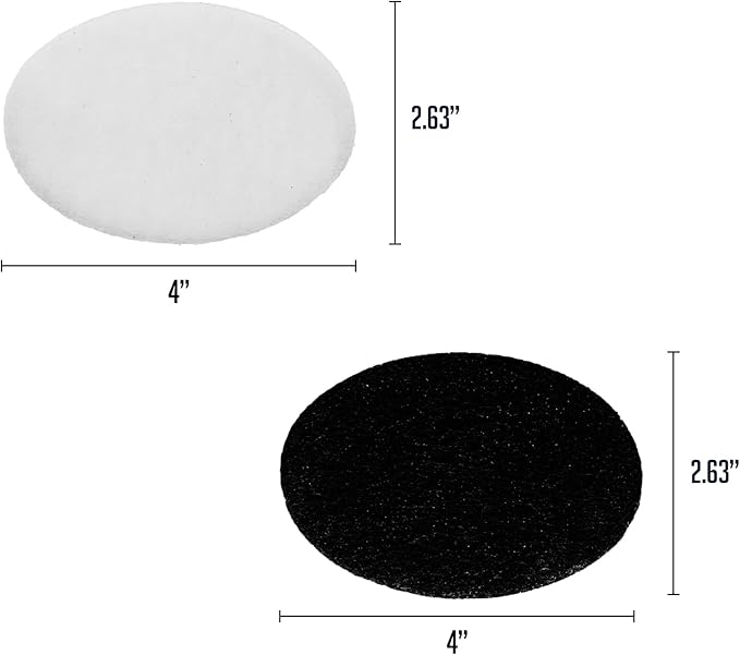 OVENTE 2 Liter Electric Deep Fryer FDM2201BR Charcoal and Oil Vapor Replacement Filter Set Pack of 3, White and Black ACPFDM2203