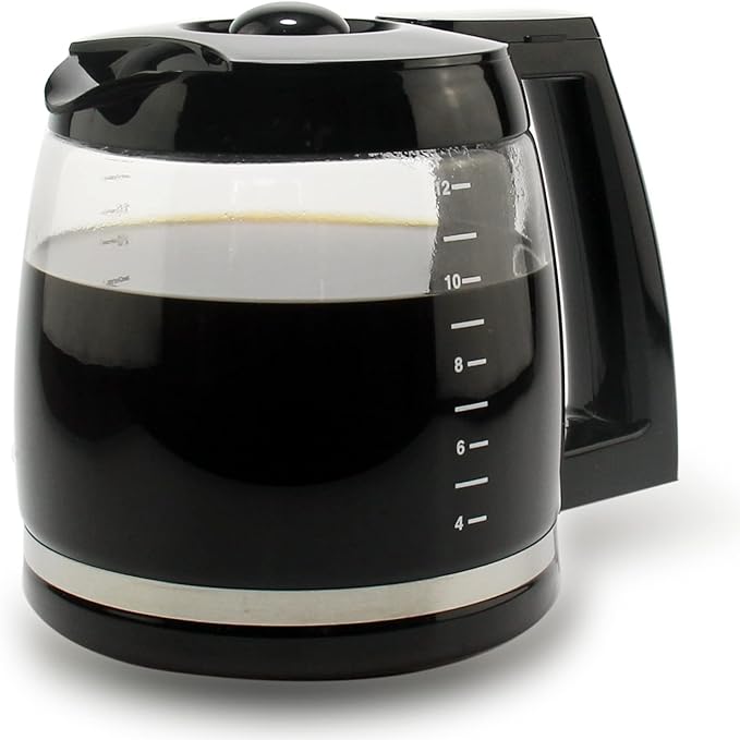 12-Cup Replacement Glass Carafe for Cuisinart Coffee Maker Models CHW-12, CHW-12P1, DCC-1100BK, DCC-1200, DCC-2650, DGB-550BK, DGB-550BK1 DGB-625BC, DGB-700BC, and SS-12 Part# DCC-1200PRC