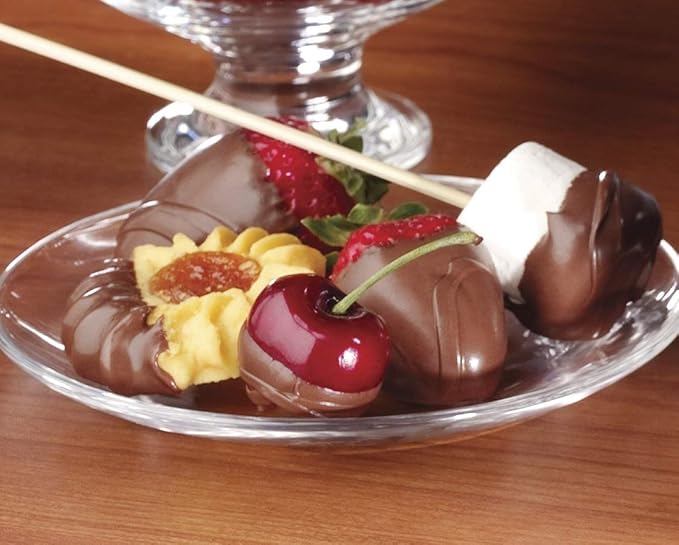Nostalgia Electric 3-Tier Chocolate Fountain Brown | For Parties | 8-Ounce Capacity | Stainless Steel Base | Pack of 3