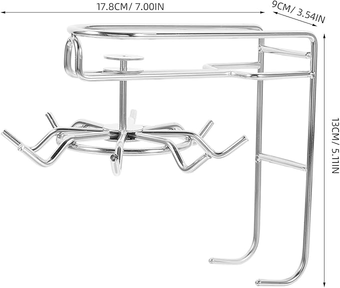 Homoyoyo Stainless Steel 8-Claw Rotatable Kitchen Utensil Hooks Nail-Free Wall-Mounted Utensil Hanger for Cabinet Storage and Hanging Kitchen Supplies Random Style