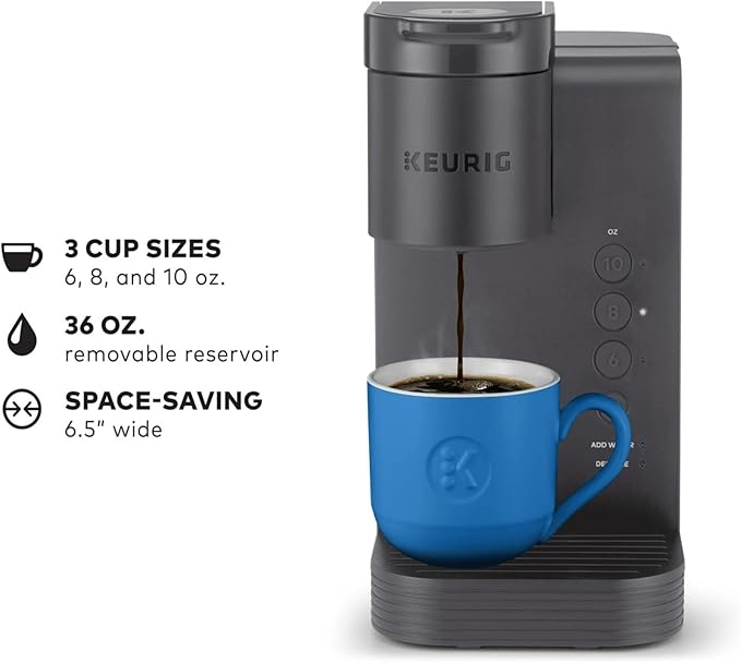 Keurig K-Express Essentials Matte Gray Single-Serve K-Cup Pod Coffee Maker