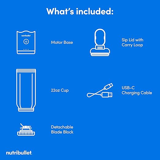 nutribullet Flex portable blender NBPB50200BB, Sapphire Blue
