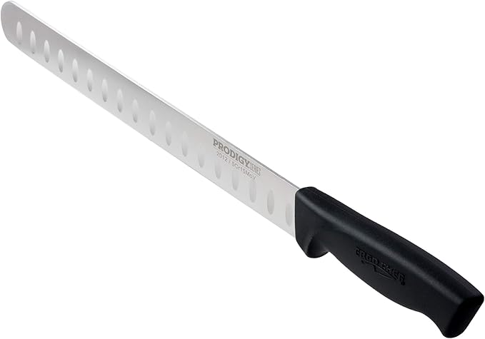 Ergo Chef Prodigy Series 2pc. Set 12-Inch Slicer - Brisket, Roast Carving Knife and Pro Series 8-Inch Meat Carving Fork
