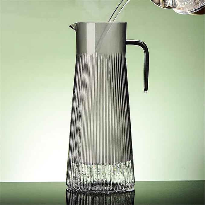 Water Pitcher Cold Kettle Acrylic Juice Jug Drink Juice Water Jug Transparent Water Pitcher with Filter Glass Pot(Medium)