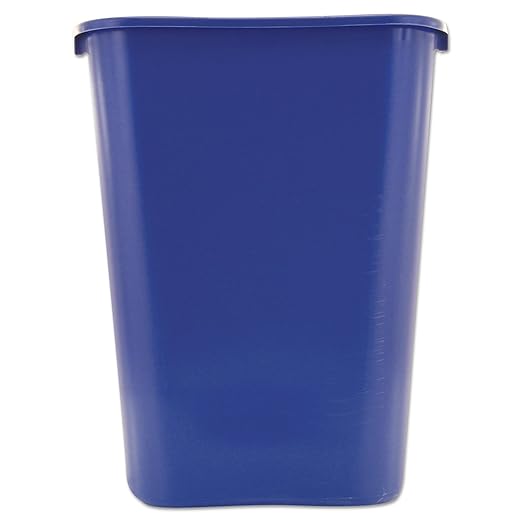 Rubbermaid Commercial Products Deskside Recycling Can, 10.25-Gallon/41-Quart, Blue Recycling Symbol, Plastic, for Bedroom/Bathroom/Office/Under Desk/Sink, Pack of 12