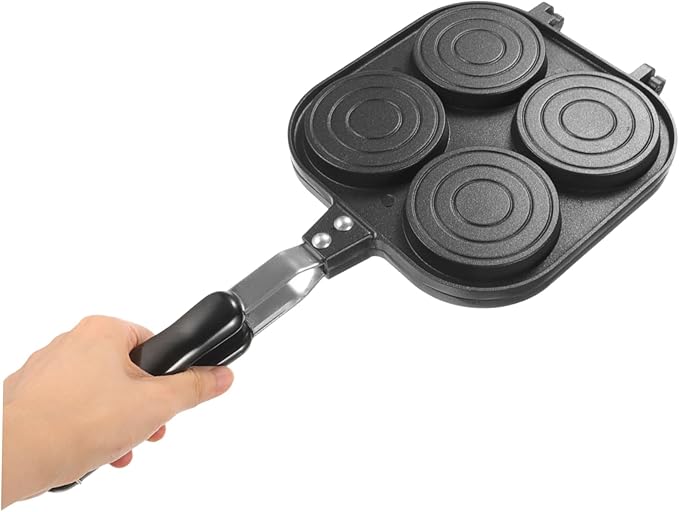 Non Stick Frying Pan and Hamburger Making Mold Non Sticking Kitchen Pot for Versatile Cooking Ideal for Breakfast and More