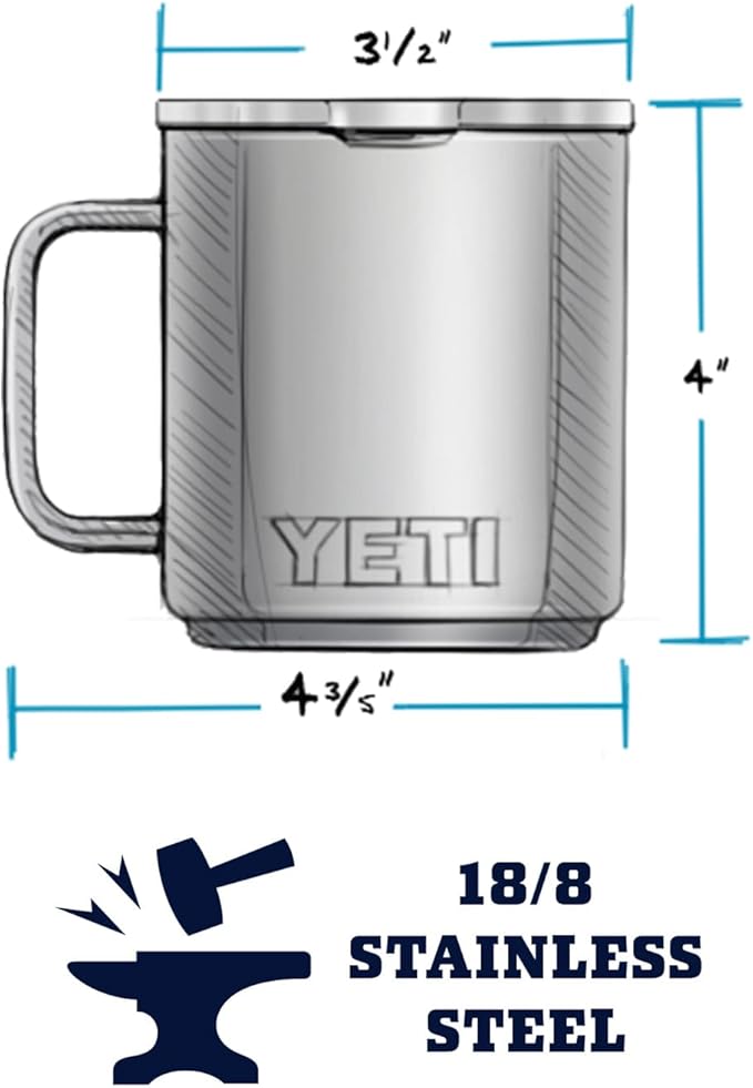 YETI Rambler 10 oz Stackable Mug, Vacuum Insulated, Stainless Steel with MagSlider Lid, Seafoam