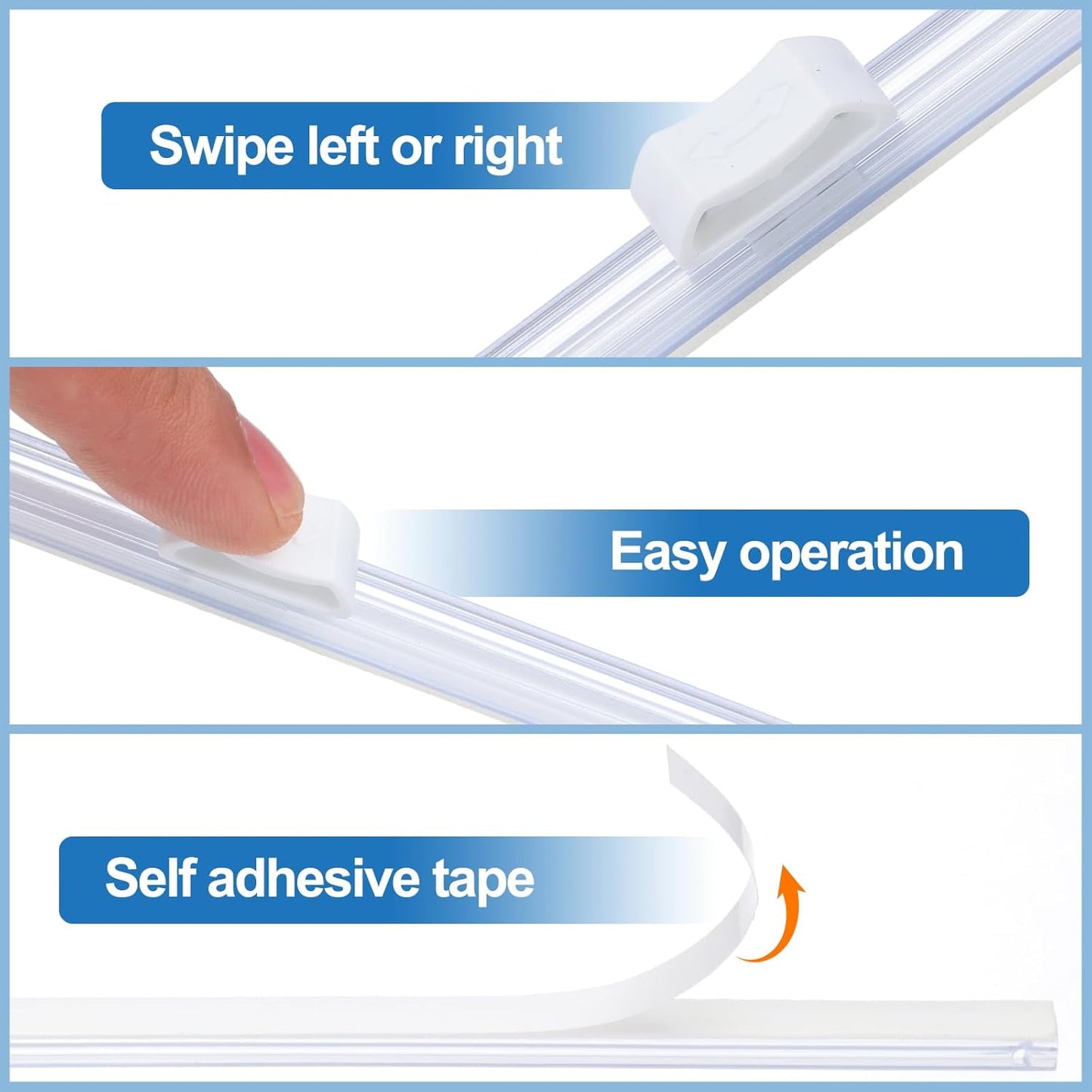 PATIKIL 12pcs Plastic Wrap Cutter, 13in Plastic Wrap Slide Cutter Self Adhesive Installation Replacement for Aluminum Foil Wax Paper Parchment Paper Wrap Dispenser, White