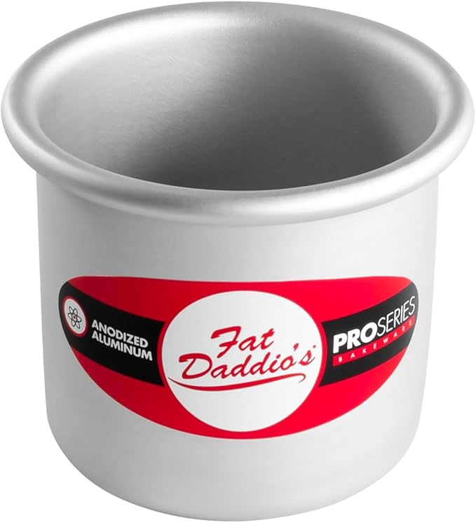 Fat Daddio's PCC-33SET Anodized Aluminum Round Cheesecake Pan with Removable Bottom, 3 x 3 inch, Set of 2