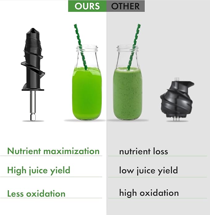 Masticating Juicer Attachment for KitchenAid Stand Mixer, Cold Press Juicer machines with Dual Feed Chute, Slow Masticating Juicer, Attachment for Kitchenaid Mixers