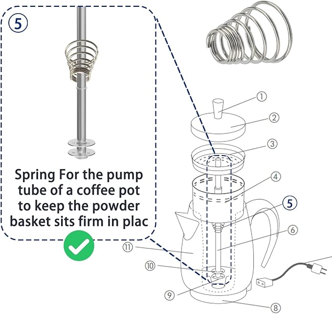 2 PCS Coffee filter Pump Tube Spring fits Farberware Stove Top Percolators