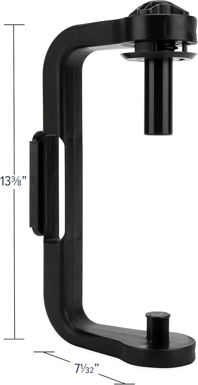 Camco Paper Towel Holder | Ideal for Compact Areas | Features Mountable Design and Adjustable Side Knob | Black (57115)