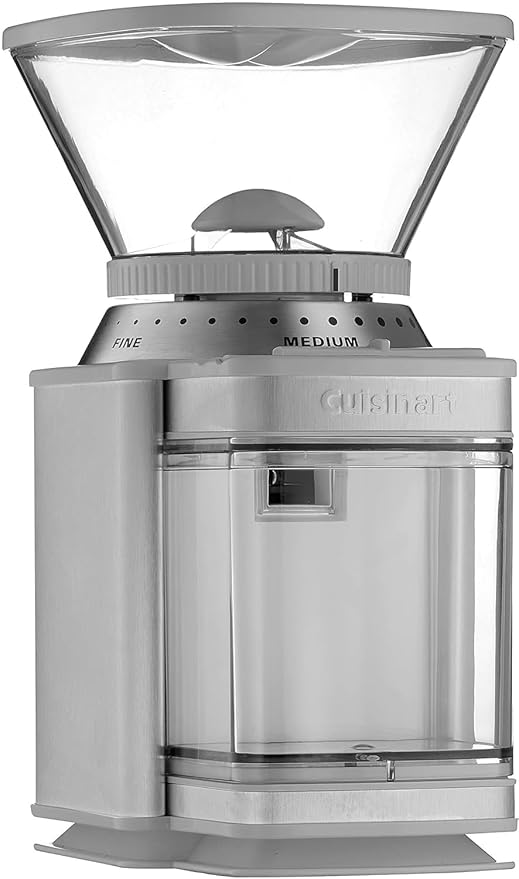 Cuisinart Coffee Grinder, Electric One-Touch Automatic Burr Coffee Grinder with 18-Position Grind Selector, Cup Size Selector for 4 – 18 Cups, Cool Gray Stainless Steel