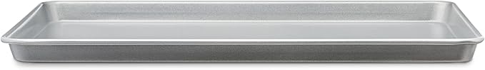 Amazon Basics Ceramic Nonstick Baking Sheet & Cooling Rack Set, Dishwasher Safe, Oven Safe, Half Sheet Size, Gray, 1-Pack