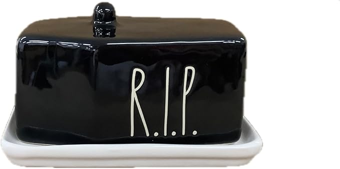 Rae Dunn Butter Dish (Coffin (RIP), One Size)
