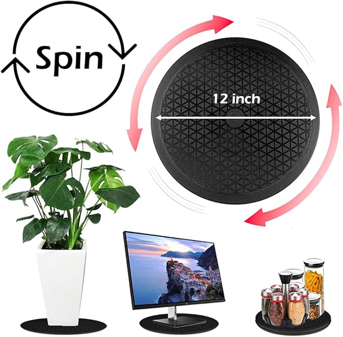 Lazy Susan Turntable Organizer - 12 Inch & 16 Inch Heavy Duty Rotating Swivel Stand