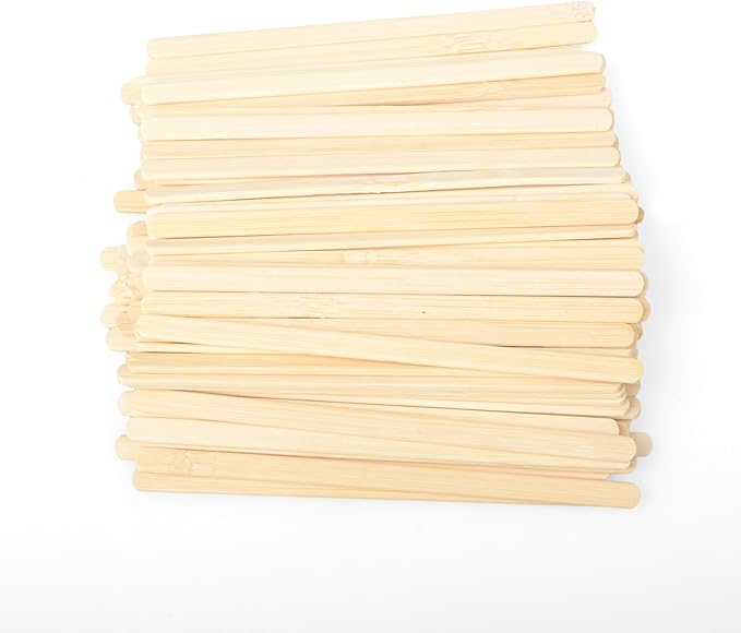 500 Count Bamboo Coffee Stirrer - Disposable 5.5 inches Long Wooden Stir Sticks for Coffee and Cocktails - Smooth, Splinter-Free Beverage Mixers - Ideal for Cafe, Bars and Drink Stations