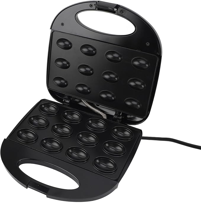 Focket Electric Cake Pop Maker, 750W Double Sided Mini Pancake Maker, Crepe Pan with Nonstick 12 Pieces Capacity for Breakfast Cooking