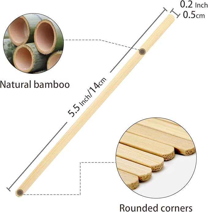 100Pcs Bamboo Coffee Stirrers Individually Wrapped – Coffee Stir Sticks 5.5 Inch, Stir Sticks For Coffee Bar, Disposable Stir Sticks for Coffee and Cocktail