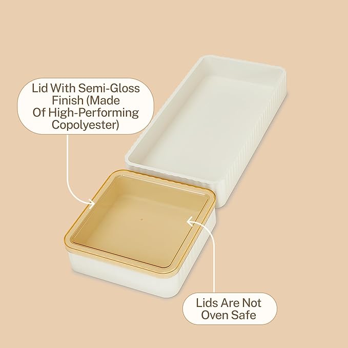 Cravings by Chrissy Teigen Silicone Baking Pans Set, Nonstick Bakeware Set for Meal Prep and Serving Dishes, 2 Trays, 2 Lids, Oven Safe to 450 Degrees