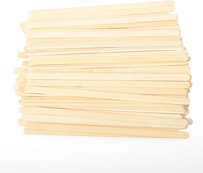 300 Count Bamboo Coffee Stirrer - Disposable 7 inches Long Wooden Stir Sticks for Coffee and Cocktails - Smooth, Splinter-Free Beverage Mixers - Ideal for Cafe, Bars and Drink Stations