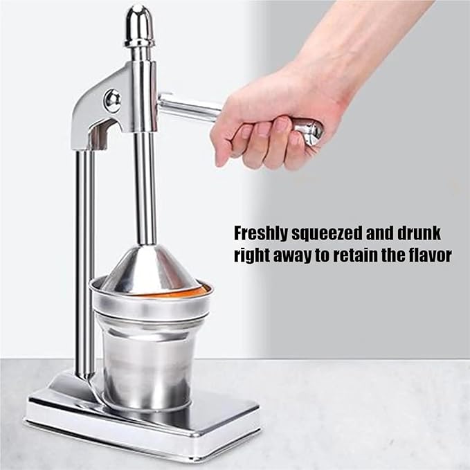 Stainless Steel Manual Juicer - Handheld Citrus Press & Vegetable Juice Extractor
