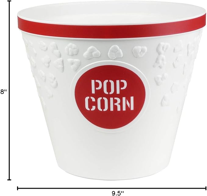 Hutzler Popcorn Buckets, set of 2, Red
