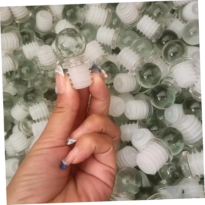 24pcs Glass Ball Wine Stopper Aroma Container Stoppers for Tasting Party Supplies