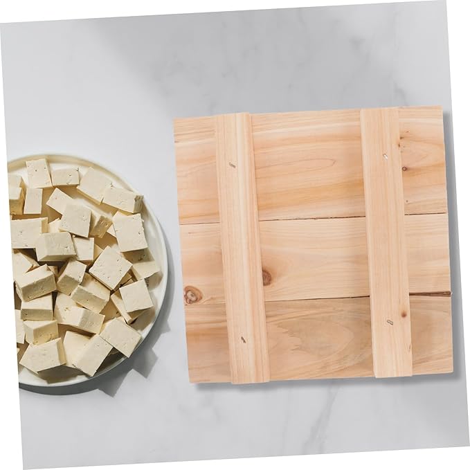 Cabilock Homemade Tofu Press Wooden Tofu Squeeze Mold Pressing Tool Chess Press Board Diy Wooden