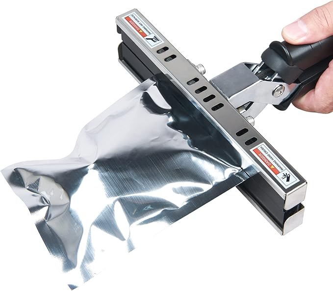 Heat Crimp Sealer FDR-400, 16 inch Mylar Bag Sealer Can Seal 15mm sealing width For Kraft Paper Bag, BOPP Bag