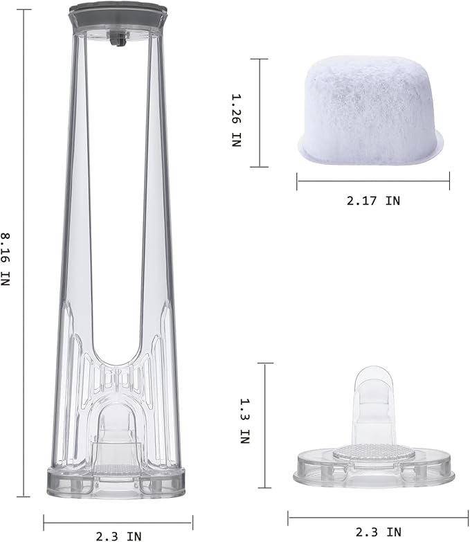 Water Filter Holder Starter Kit for Keurig 2.0 K-Express Essentials K-Supreme (Plus) K-Cafe K-Select K-Elite Brewers K-slim, Water Reservoir handle with 6 filters