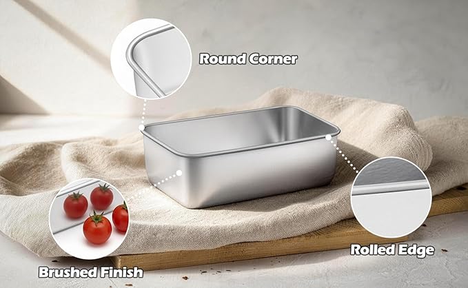 Leonyo Stainless Steel Mini Loaf Pans for Baking, 10 Pack 6.3x3.5IN Small Bread Loaf Pans for Meatloaf, Metal Mini Loaf Tins for Banana Bread Baking Homemade Brownies Smaller Loaves, Dishwasher Safe