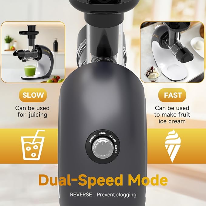 Frozen Fruit Sorbet Maker - Soft Ice Cream Maker for Healthy Vegetarian and Dairy Free Snacks, Easy to Clean