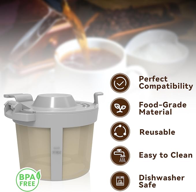 Permanent Coffee Filter for Ninja PB051 PB040 PB041st, White, 2pack