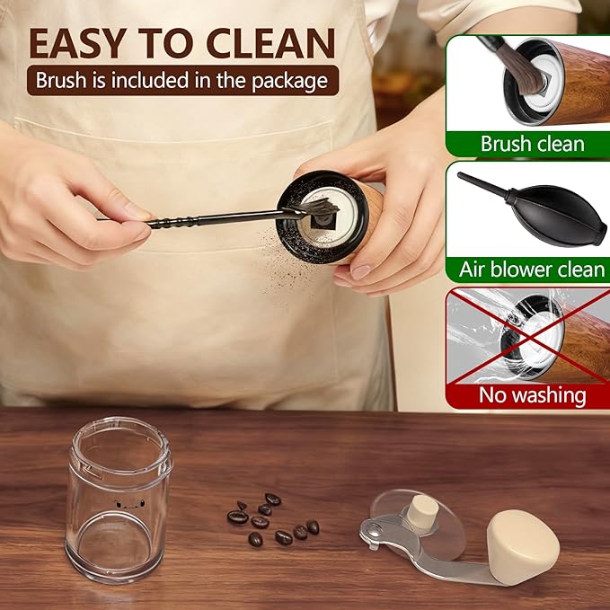 SYLORIA Manual Coffee Grinder with 56 External Adjustable Settings Hand Coffee Bean Mill with Ceramic Burr and Foldable Handle