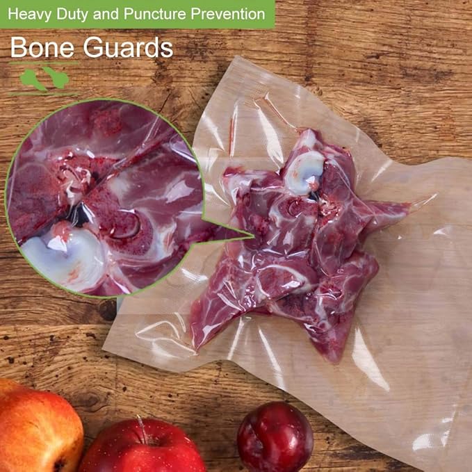 MakMeFre 6 Pack 8"x20'(3Rolls) and 11"x20' (3Rolls) Vacuum Sealer Bags Rolls for Food,Commercial Grade, BPA Free,Puncture Prevention,Great for Sous Vide Cooking