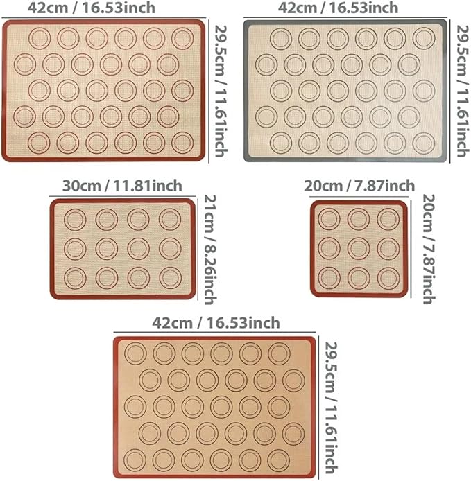 1 Piece Silicone Baking Mat Non Stick Heat Resistant Oven Liner Sheet for Cookie Macaron Bread Tool(Black 42x29.5cm)
