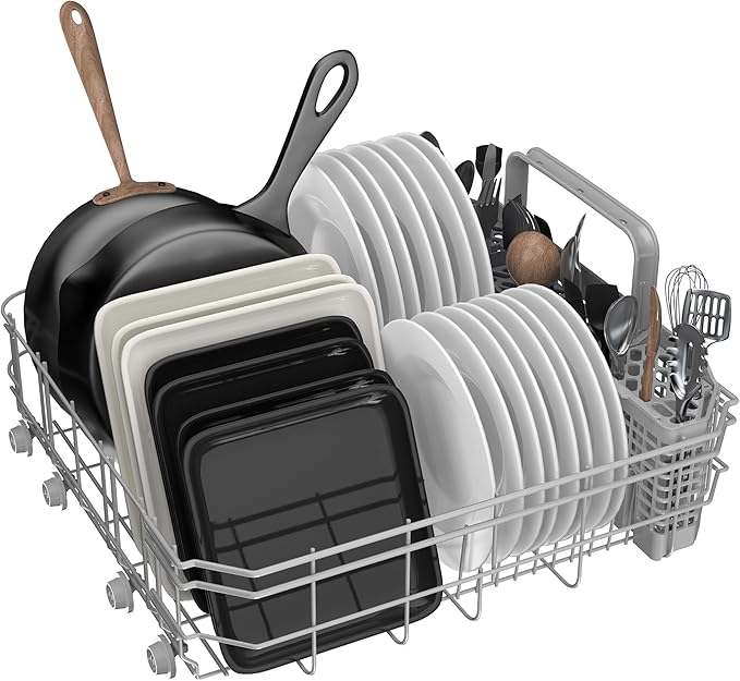 Empava 24” Built-in Dishwasher with Stainless Steel Tub, 15 Place Settings, 8 Wash Cycles, 3rd Racks, Auto Door Dry, 49 dB Quiet, ENERGY STAR Certified